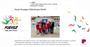 Trappancs csapat a 2025-ös Országos Speciális Úszó Diákolimpia döntőjén a szervezőkkel együtt