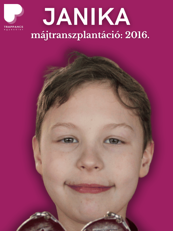 Janika májtranszplantált úszóiskolás