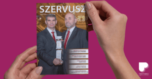 Szervusz magazin 2024. tavaszi címlap – a Magyar Szervátültetettek Szövetsége eseményeiről szóló közösségi lap borítója.