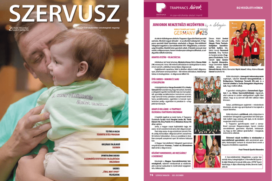 Juniorok a dobogón - Szervusz magazin 2025. december
