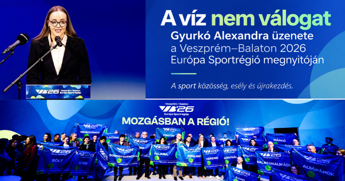 Alexandra a Veszprém–Balaton 2026 Európa Sportrégiója megnyitóján