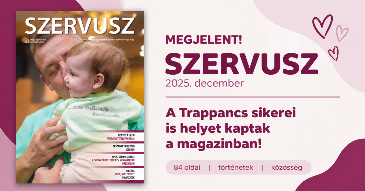 Megjelent a Szervusz magazin 2025. decemberi száma